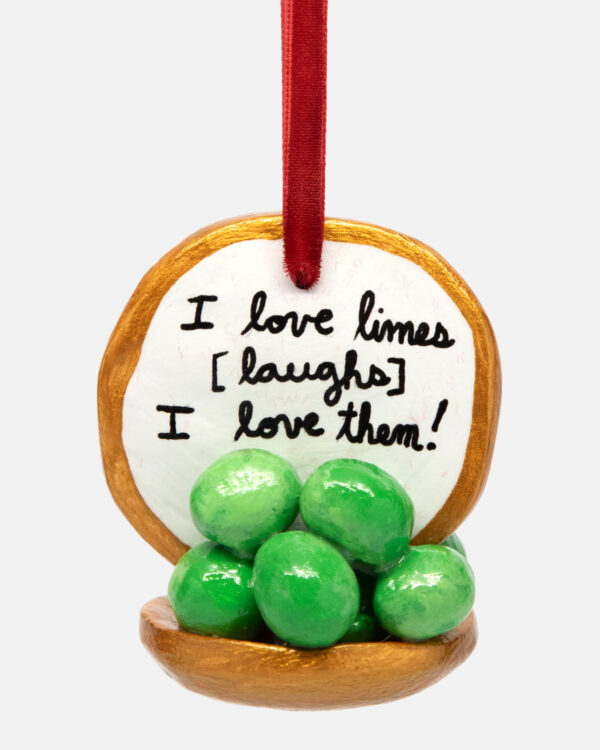 Dakota Johnson's Bowl of Limes Ornament Raffle Ticket <br><br><span>Handmade by Theo Quest