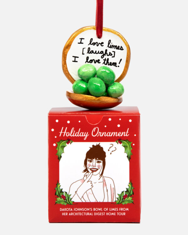 Dakota Johnson's Bowl of Limes Ornament Raffle Ticket <br><br><span>Handmade by Theo Quest