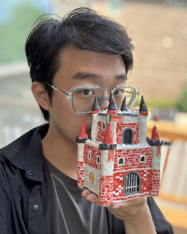 Queer Childhood Fantasy Castle Ornament Raffle Ticket<br><br><span>Handmade by Jack X. Zhou