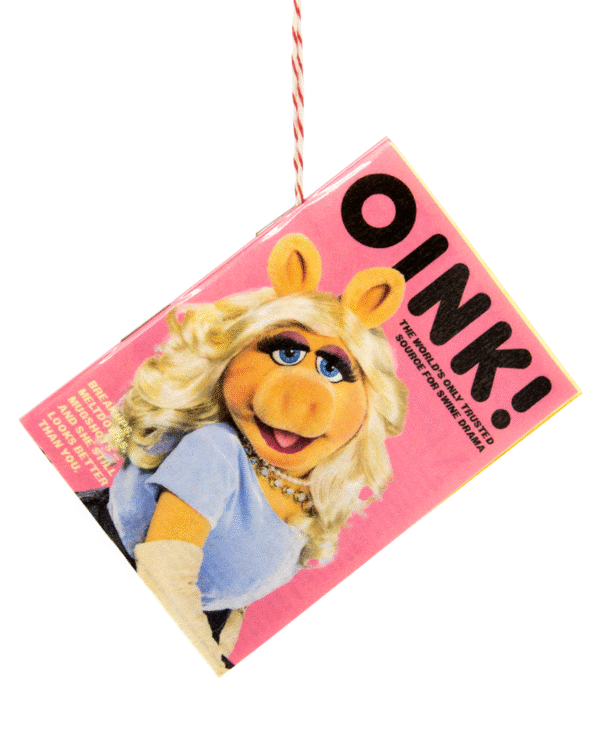 Miss Piggy Tabloid Ornament Raffle Ticket<br><br><span>Handmade by Olive Burd