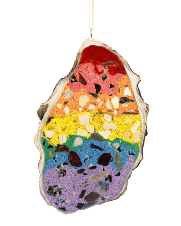 Rainbow Bivalve Ornament Raffle Ticket<br><br><span>Handmade by Ficus Interfaith