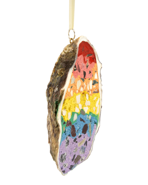 Rainbow Bivalve Ornament Raffle Ticket<br><br><span>Handmade by Ficus Interfaith
