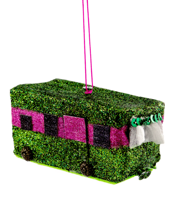 The Trailer and Poodle Shit from Pink Flamingos Ornament Raffle Ticket<br><br><span>Handmade by Todd Oldham