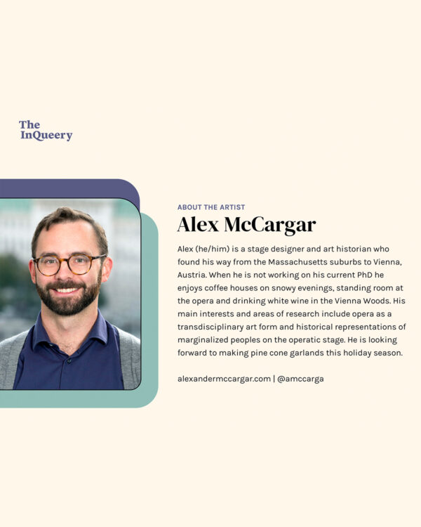 Baroque Theatrical Depiction of Gay Hell Ornament Raffle Ticket<br><br><span>Handmade by Alex McCargar