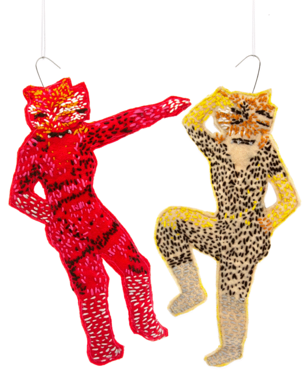 Demeter and Bombularina from Cats! Ornament Raffle Ticket<br><br><span>Handmade by Stephanie Rudig