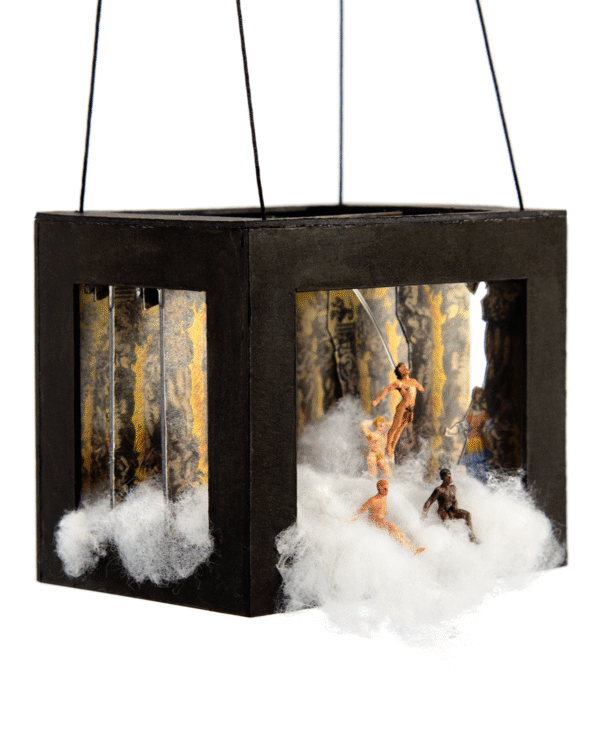 Baroque Theatrical Depiction of Gay Hell Ornament Raffle Ticket<br><br><span>Handmade by Alex McCargar