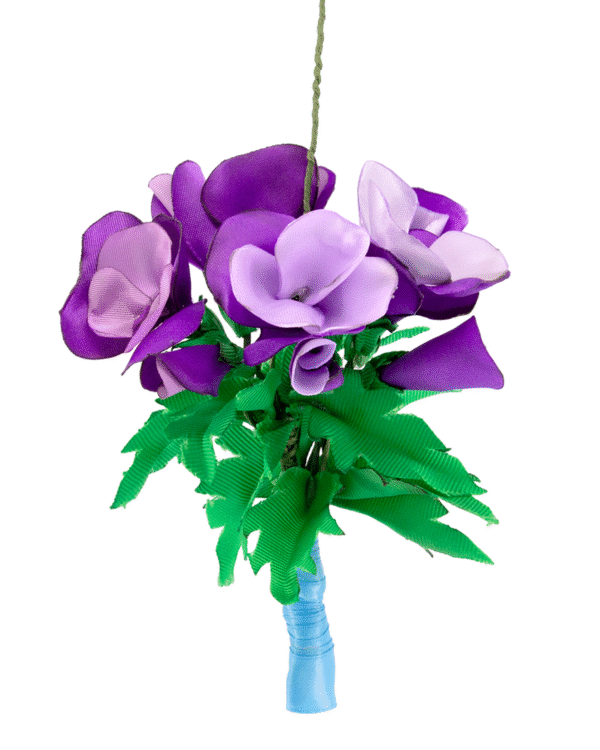 Pansy Tussie Mussie Ornament Raffle Ticket<br><br><span>Handmade by Greg Romano