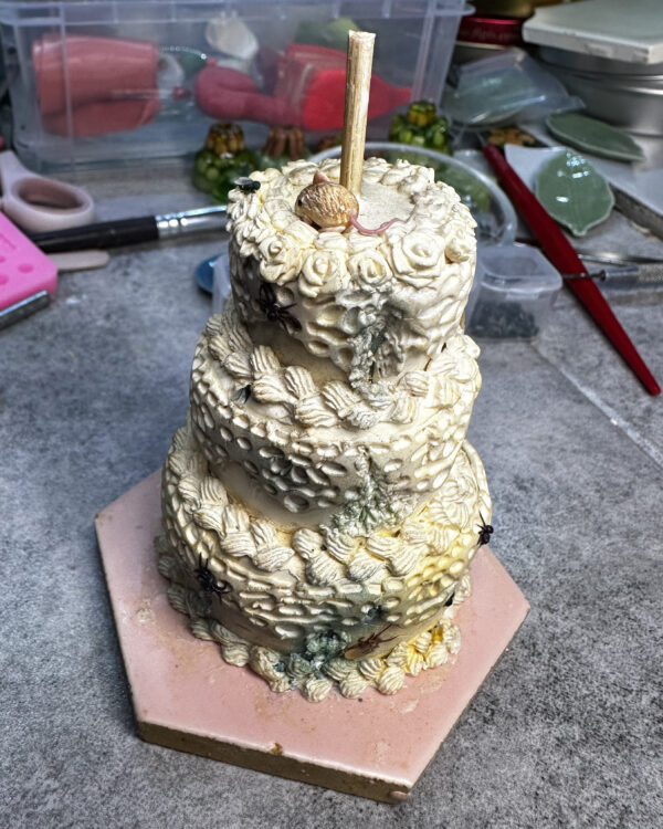 Miss Havisham's Cake from <i>Great Expectations</i> Ornament Raffle Ticket<br><br><span>Handmade by Kate Harnett