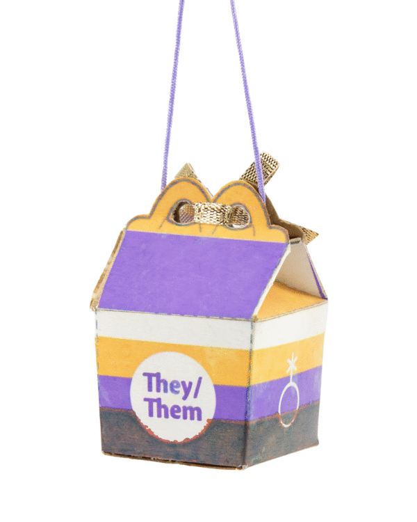 Enby Happy Meal Ornament Raffle Ticket<br><br><span>Handmade by Ash Ariel