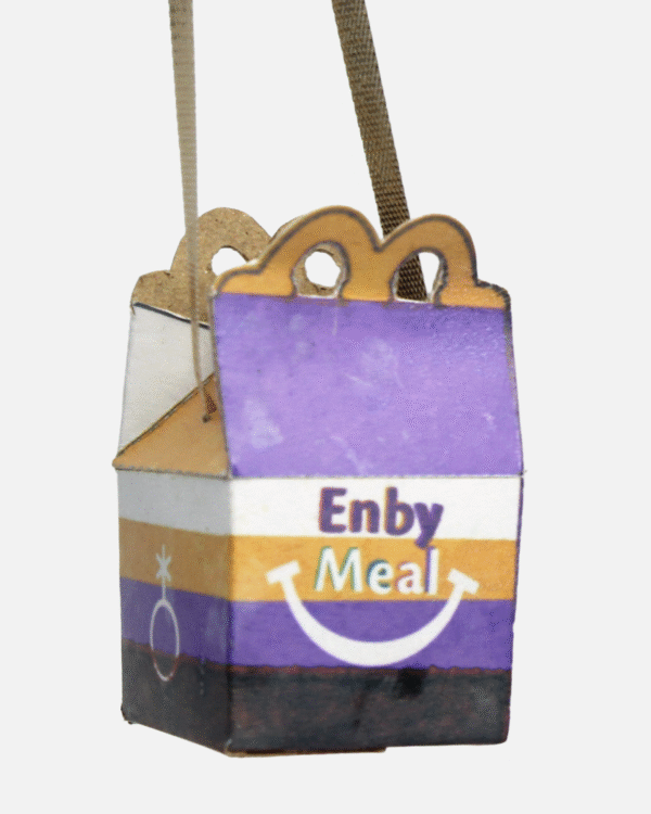 Enby Happy Meal Ornament Raffle Ticket<br><br><span>Handmade by Ash Ariel