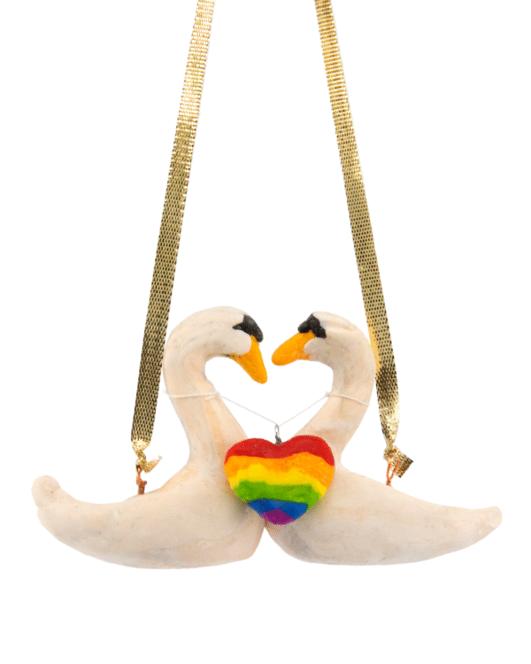 The Boston Lagoon's Lesbian Swan Pair Ornament Raffle Ticket<br><br><span>Handmade by Ash Ariel