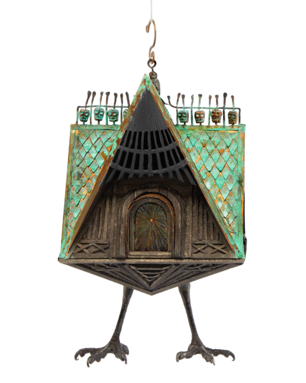 Baba Yaga's Hut on Chicken Legs Ornament Raffle Ticket<br><br><span>Handmade by Serra Victoria Bothwell Fels