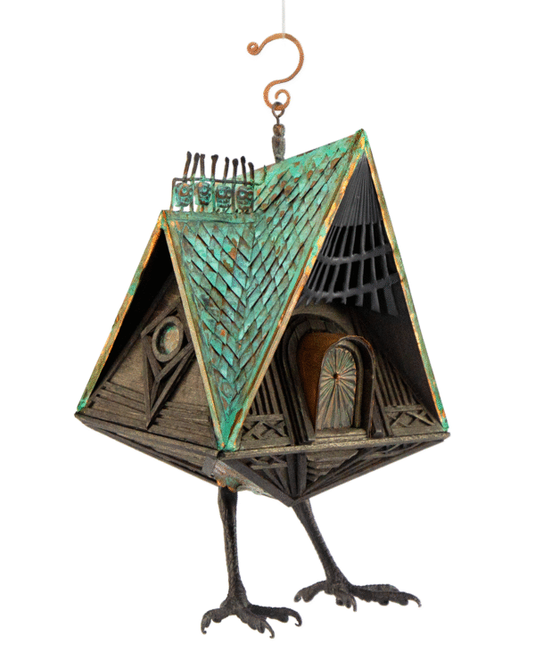 Baba Yaga's Hut on Chicken Legs Ornament Raffle Ticket<br><br><span>Handmade by Serra Victoria Bothwell Fels