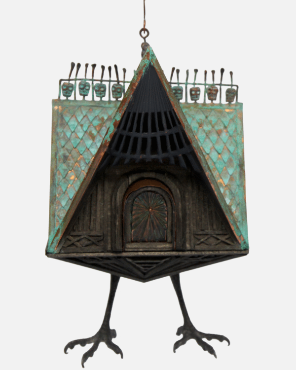 Baba Yaga's Hut on Chicken Legs Ornament Raffle Ticket<br><br><span>Handmade by Serra Victoria Bothwell Fels