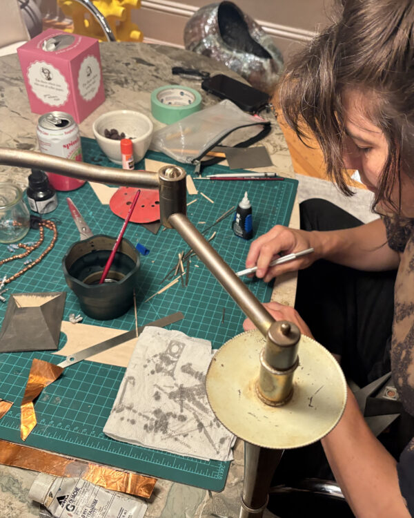 Baba Yaga's Hut on Chicken Legs Ornament Raffle Ticket<br><br><span>Handmade by Serra Victoria Bothwell Fels